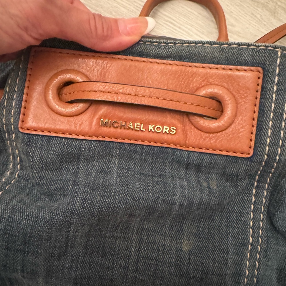 Michael Kors Denim and Brown Women's Bag - Picture 4 of 4